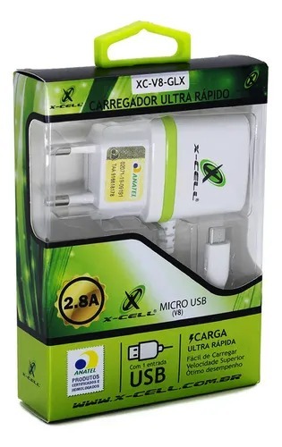 CARREGADOR CELULAR XC-V8-GLX